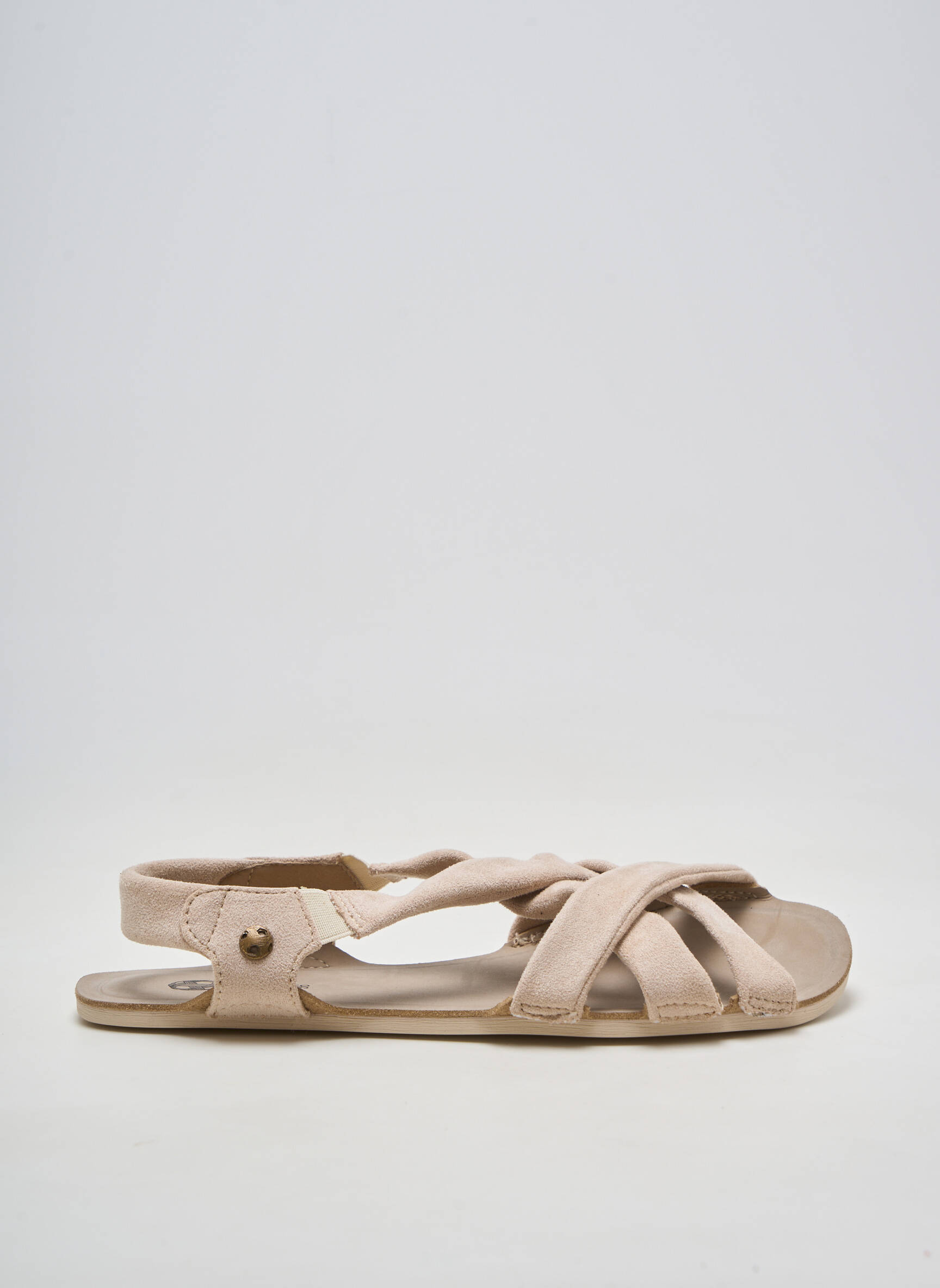 Sandale/pantofi decupați toc plat până la 3 cm bej ZAPATO FEROZ femeie