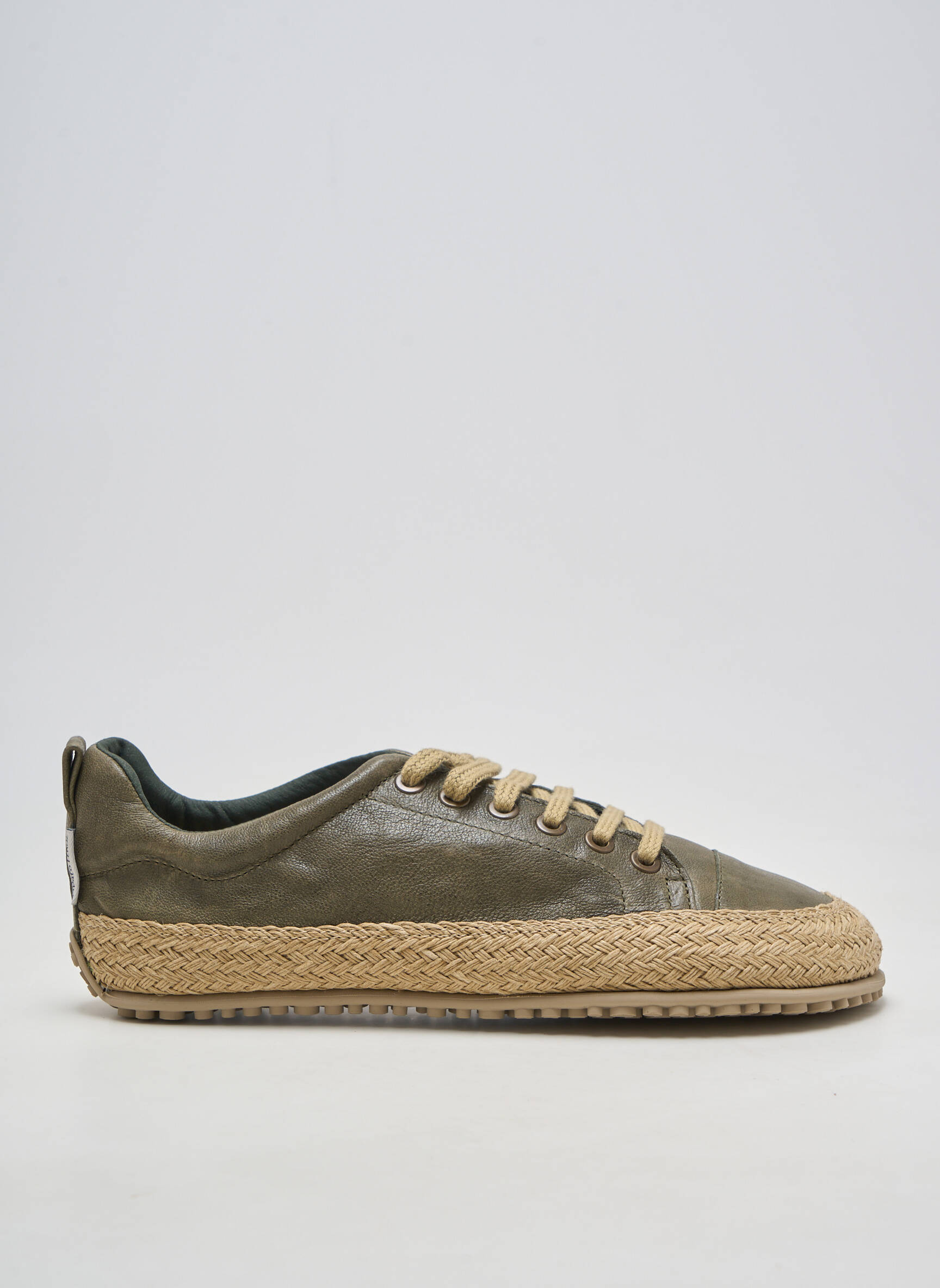 Adidași material neted vârf rotund verde ZAPATO FEROZ bărbat