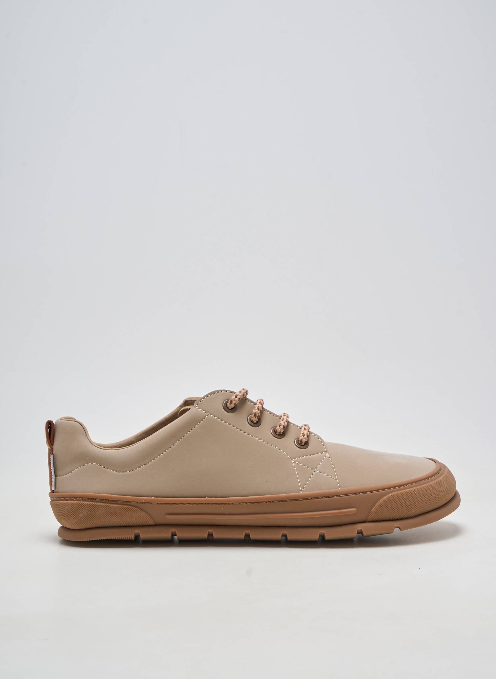 Adidași material neted vârf rotund bej ZAPATO FEROZ bărbat