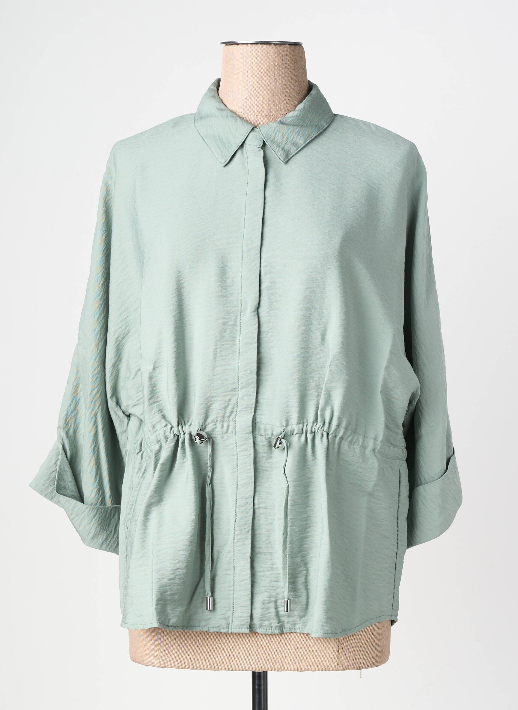 Cămașă țesătură crep mâneci 3/4 verde BETTY BARCLAY femeie