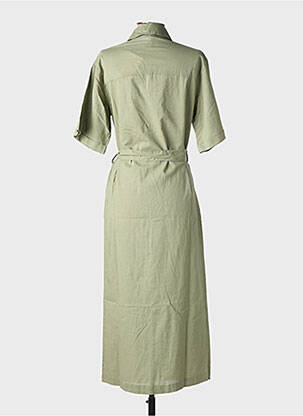 Rochie midi țesătură crep mâneci scurte verde CIMINY femeie
