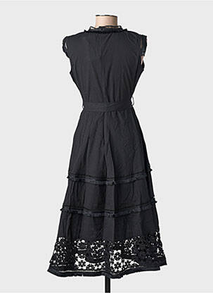 Rochie midi mâneci scurte mâneci scurte negru SOVOGUE femeie