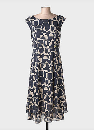 Rochie midi croială fluidă mâneci scurte albastru BETTY & CO femeie