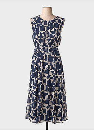 Rochie midi croială fluidă fără mâneci albastru BETTY & CO femeie