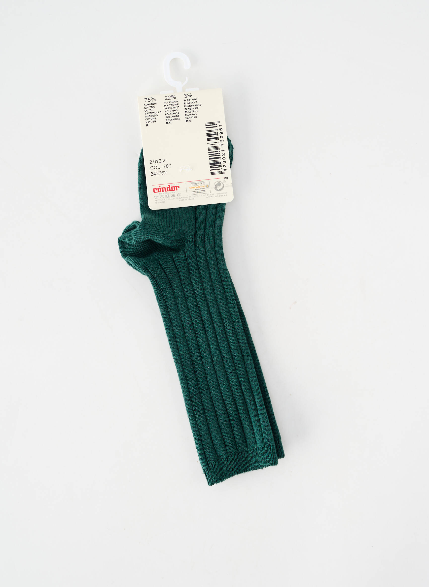 Șosete țesătură ripsată verde CONDOR copil