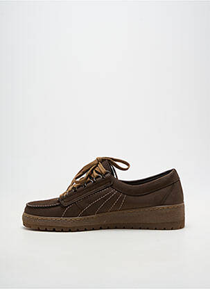 Adidași material neted toc de 4 la 6 cm maro MEPHISTO femeie