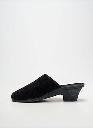 Papuci/pantofi de casă vârf rotund toc de 4 la 6 cm negru SEMELFLEX femeie