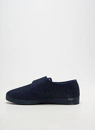 Papuci/pantofi de casă închidere cu arici vârf rotund albastru LA MAISON DE L'ESPADRILLE unisex