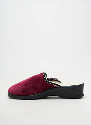 Papuci/pantofi de casă țesătură catifea toc de 4 la 6 cm violet FARGEOT femeie