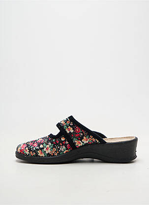 Papuci/pantofi de casă închidere cu arici toc de 4 la 6 cm negru FARGEOT femeie