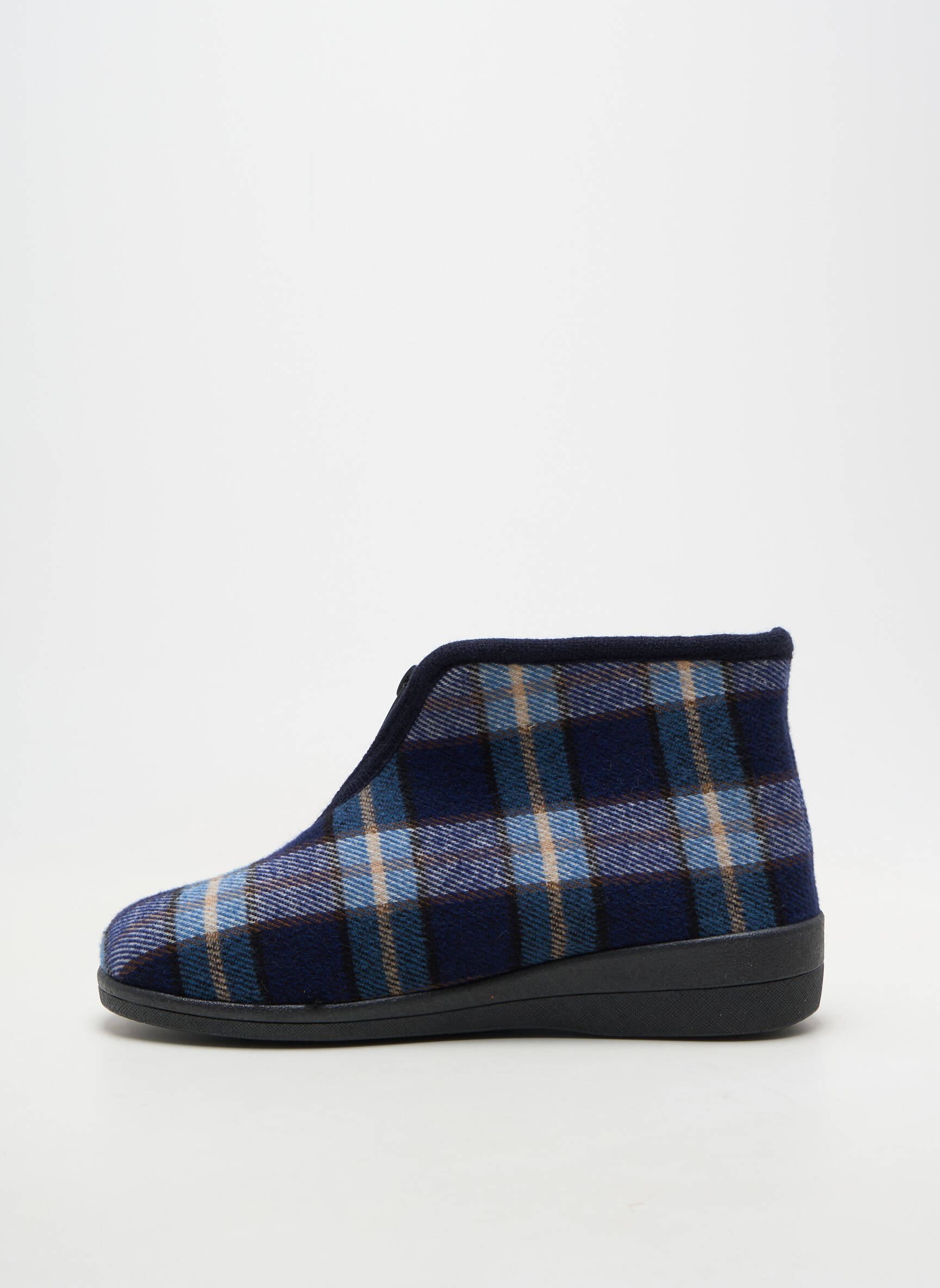 Papuci/pantofi de casă vârf rotund toc plat până la 3 cm albastru NELES femeie