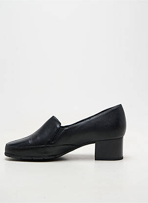 Mocasini material neted toc de 4 la 6 cm negru ARTIKA SOFT femeie