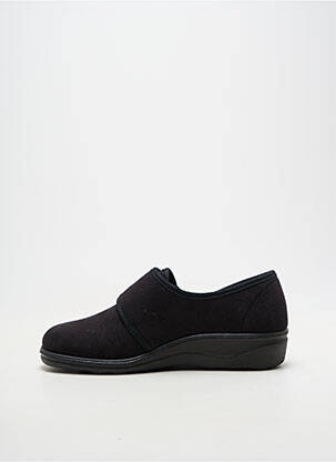 Papuci/pantofi de casă închidere cu arici toc plat până la 3 cm negru ROMIKA femeie