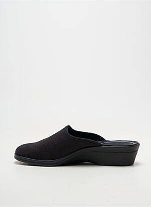 Papuci/pantofi de casă semi compensat toc de 4 la 6 cm negru ROMIKA femeie