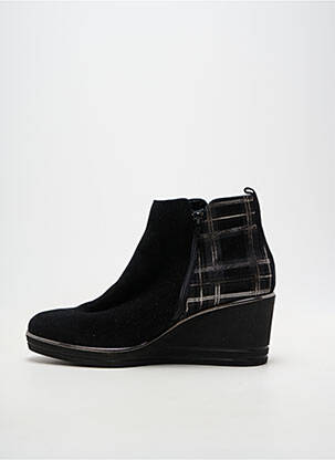 Botine/ghete vârf rotund toc de 7 la 9 cm negru SOFTWAVES femeie