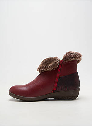 Botine/ghete material neted toc plat până la 3 cm roșu SWEET femeie