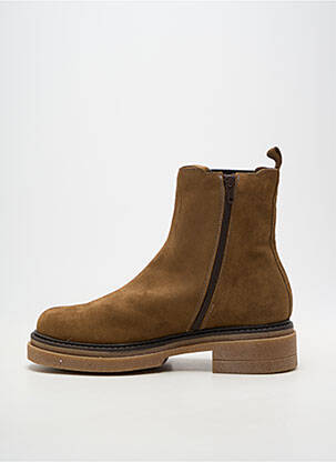 Botine/ghete material neted toc de 4 la 6 cm maro PATRICIA MILLER femeie