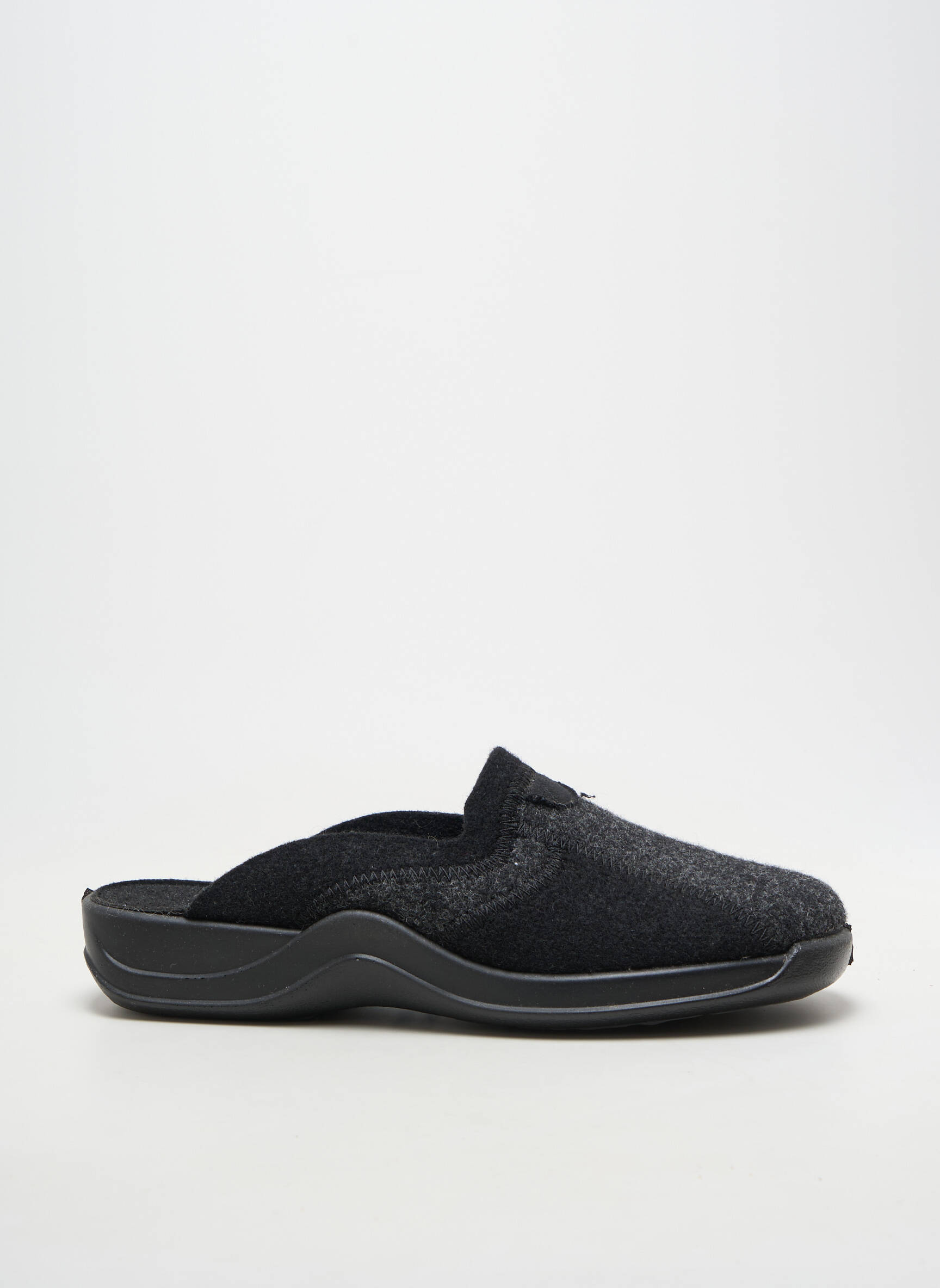 Papuci/pantofi de casă vârf rotund vârf rotund negru ROHDE bărbat