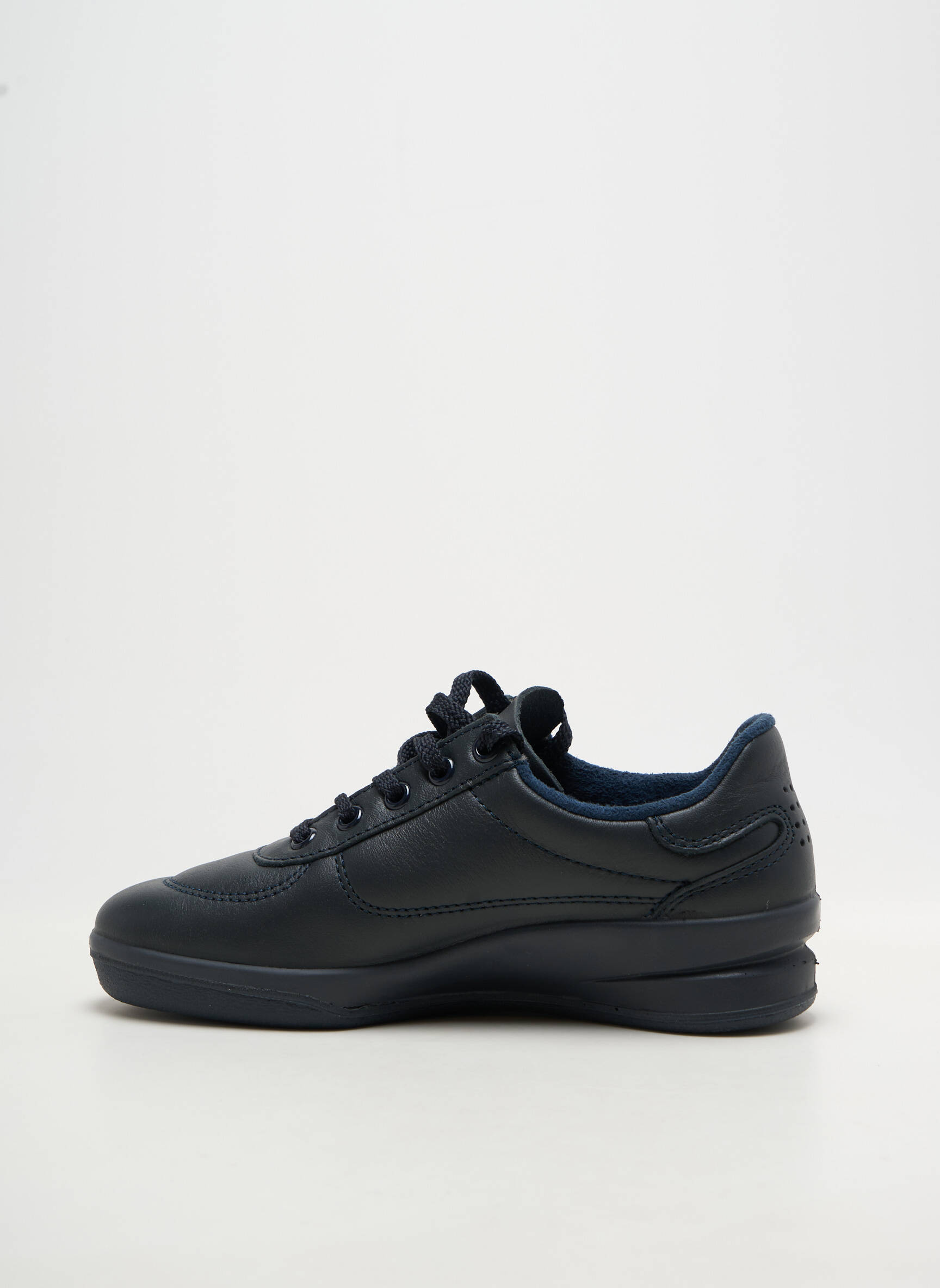 Adidași material neted vârf rotund negru TBS bărbat