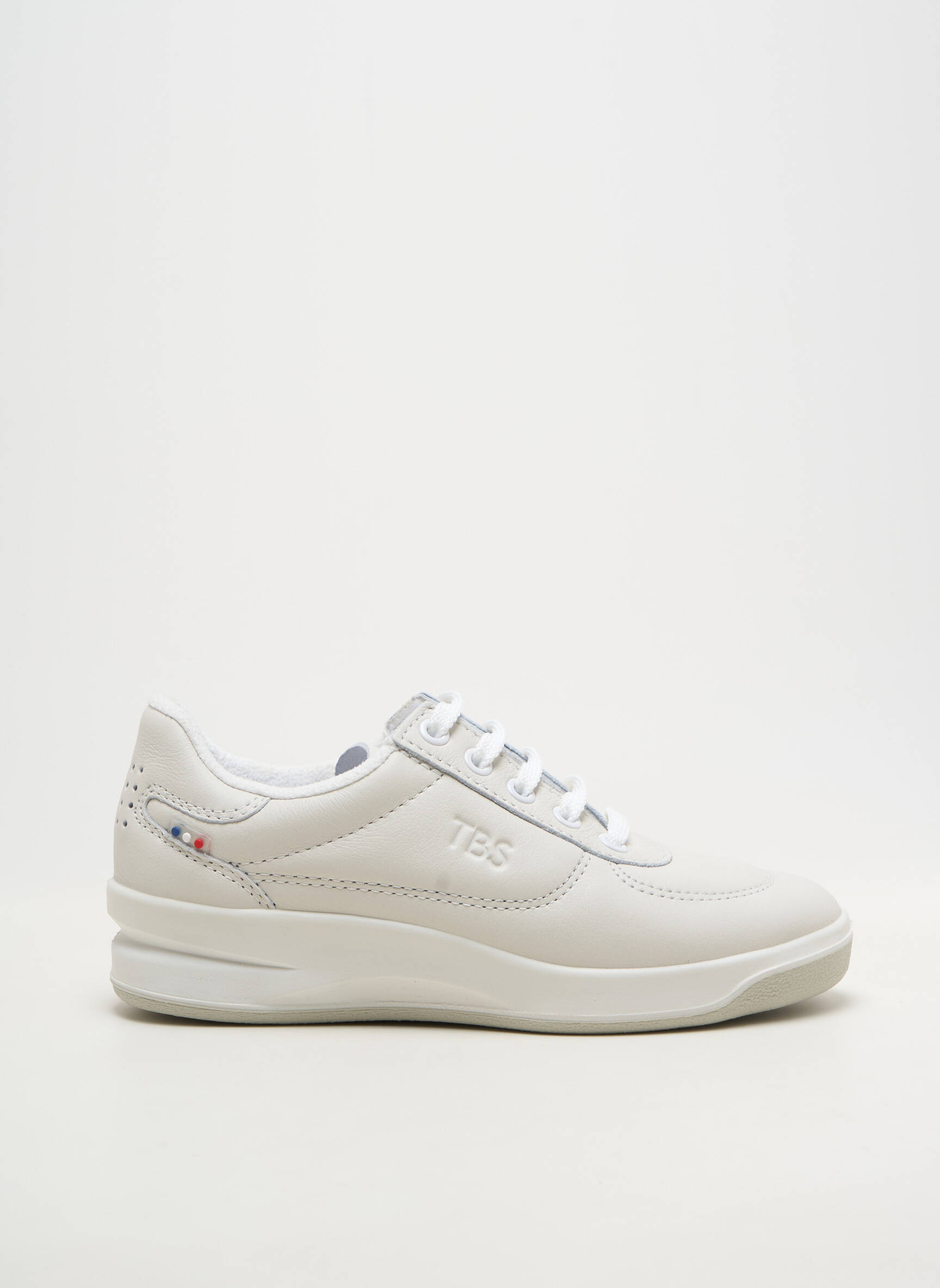Adidași material neted vârf rotund alb TBS bărbat
