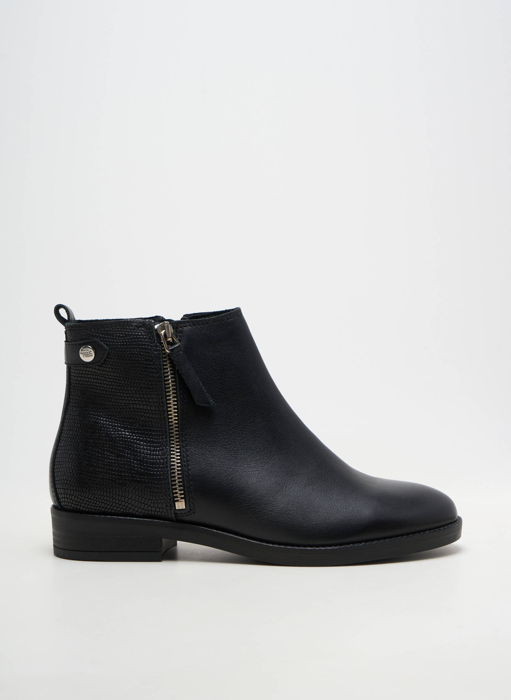 Botine/ghete material neted toc plat până la 3 cm negru TBS femeie