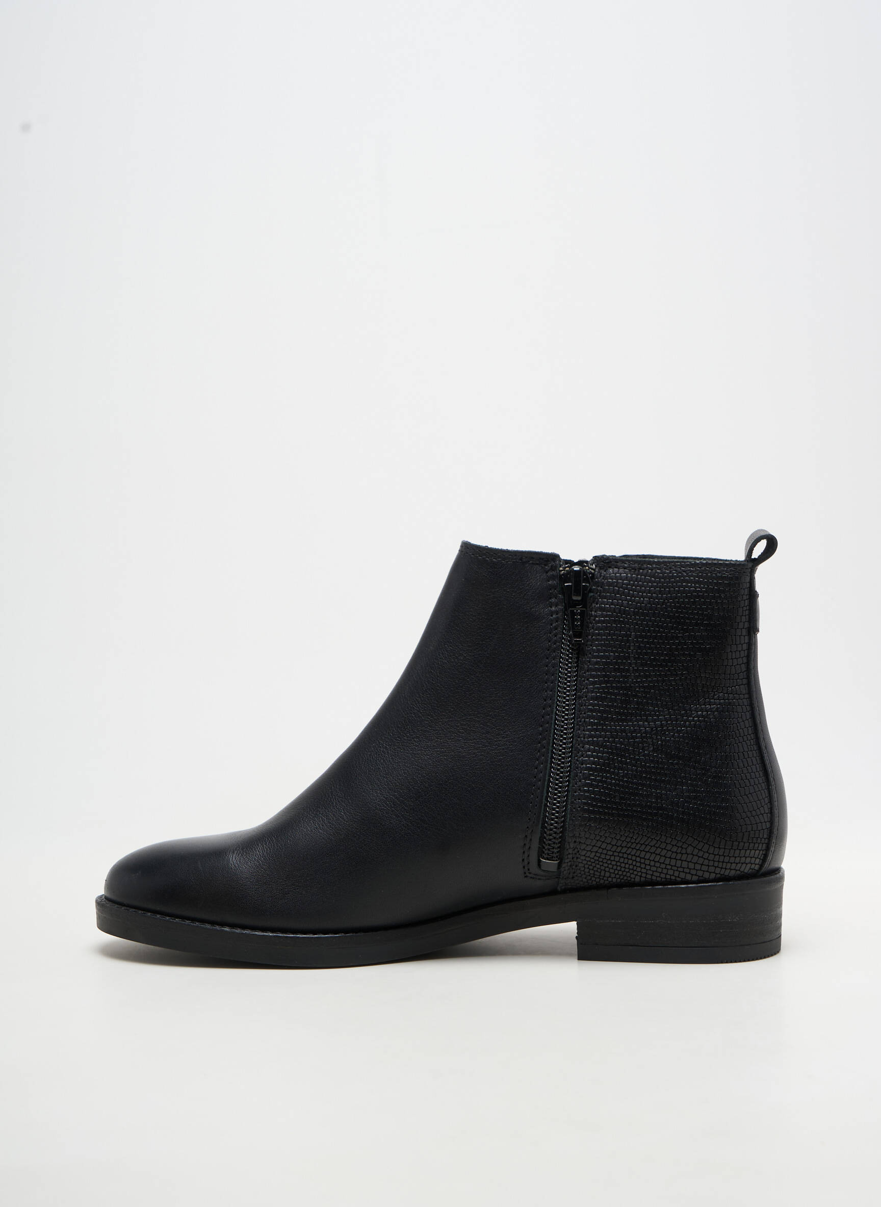 Botine/ghete material neted toc plat până la 3 cm negru TBS femeie