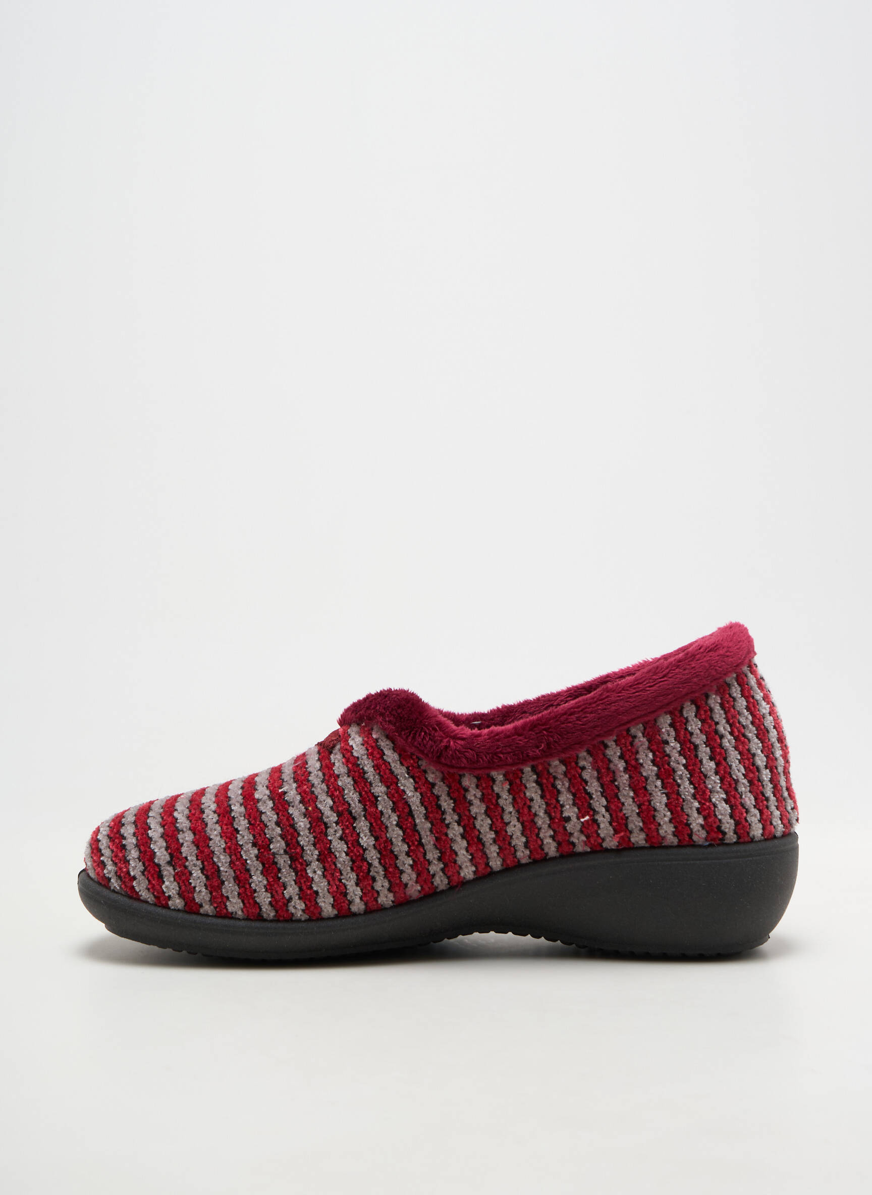 Papuci/pantofi de casă țesătură catifea toc plat până la 3 cm roșu ROAL femeie