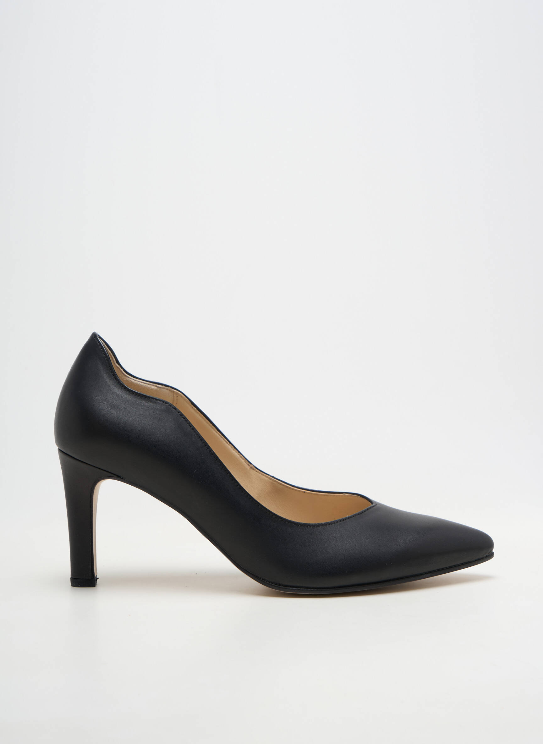 Pantofi cu toc material neted toc de 7 la 9 cm negru GABOR femeie