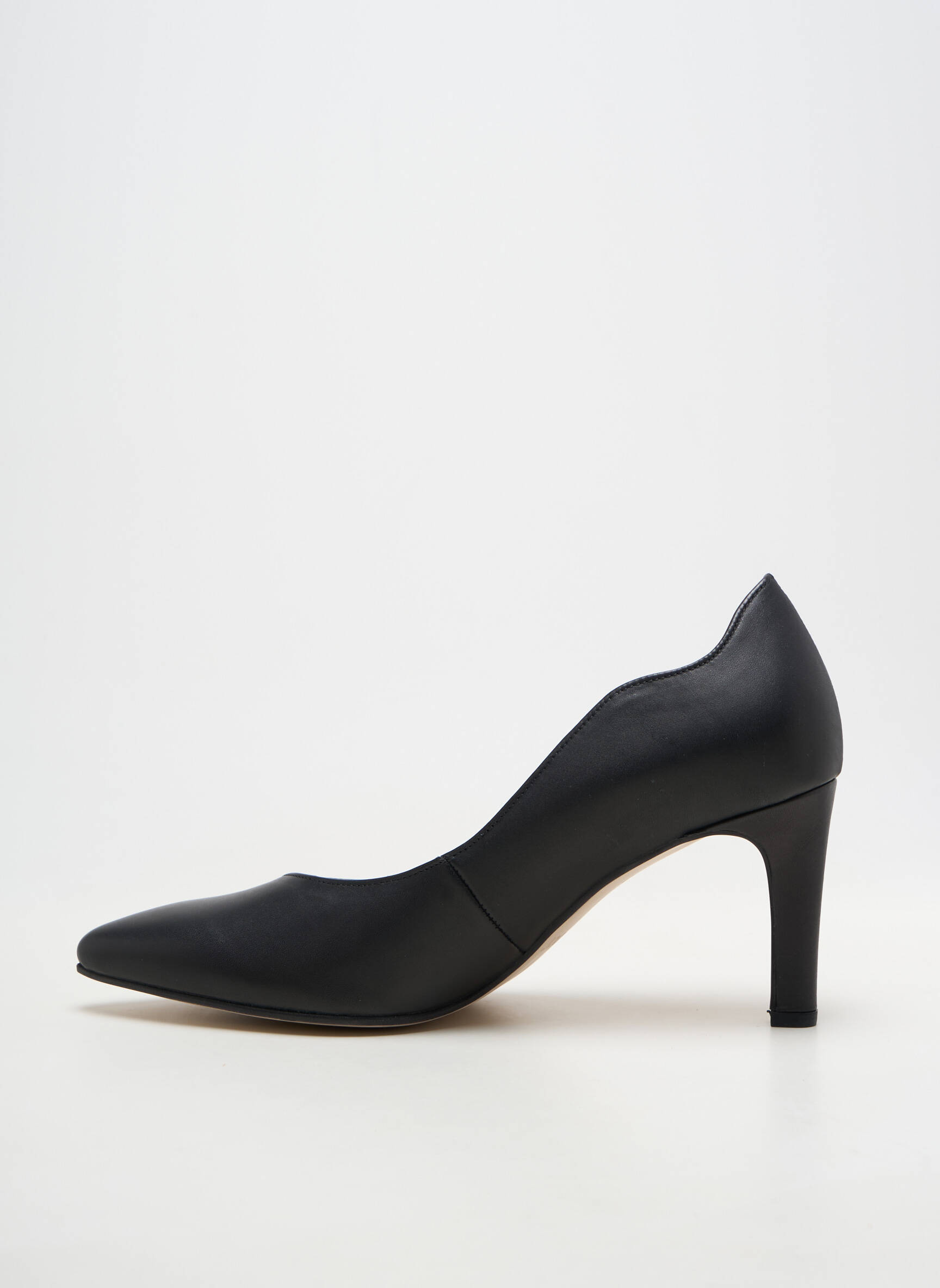 Pantofi cu toc material neted toc de 7 la 9 cm negru GABOR femeie