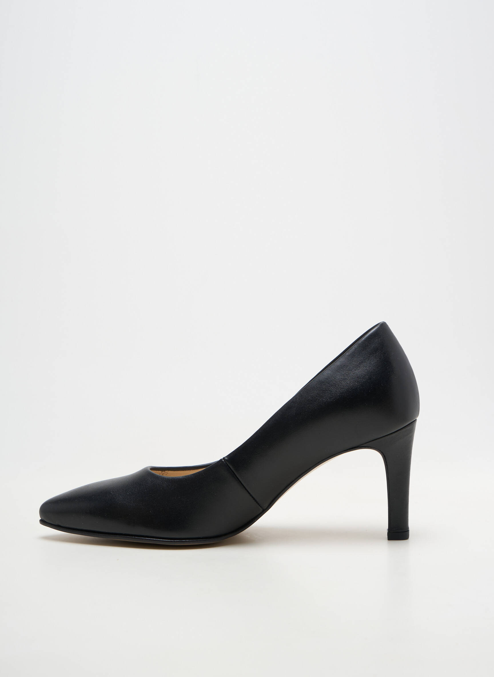 Pantofi cu toc material neted toc de 7 la 9 cm negru GABOR femeie