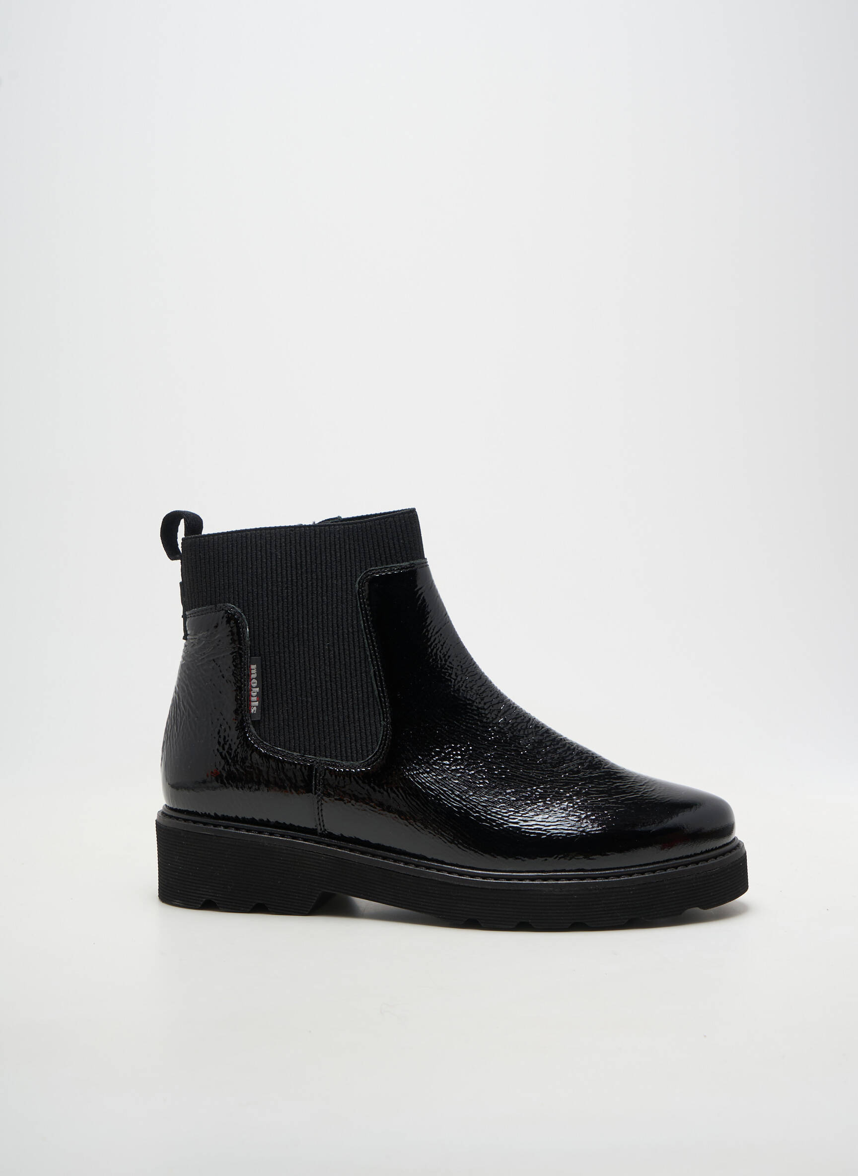 Botine/ghete vârf rotund toc de 4 la 6 cm negru MOBILS femeie