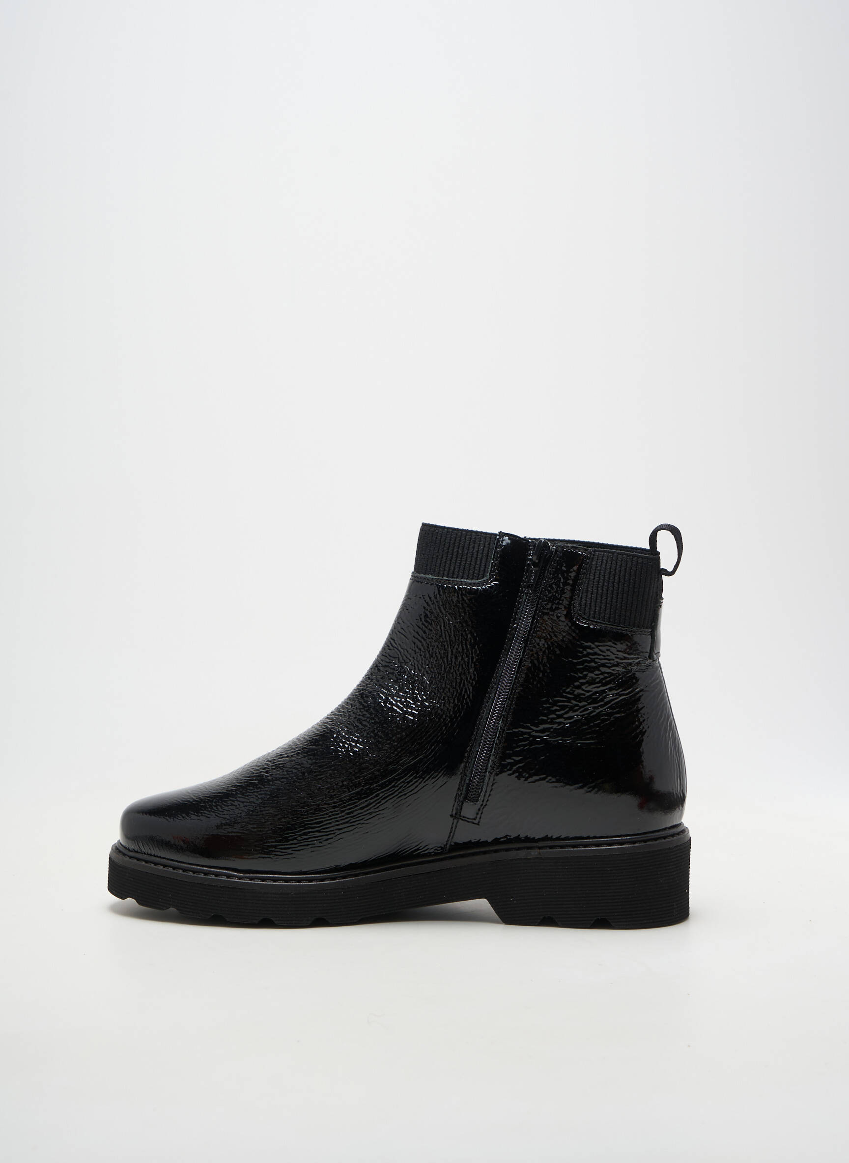 Botine/ghete vârf rotund toc de 4 la 6 cm negru MOBILS femeie