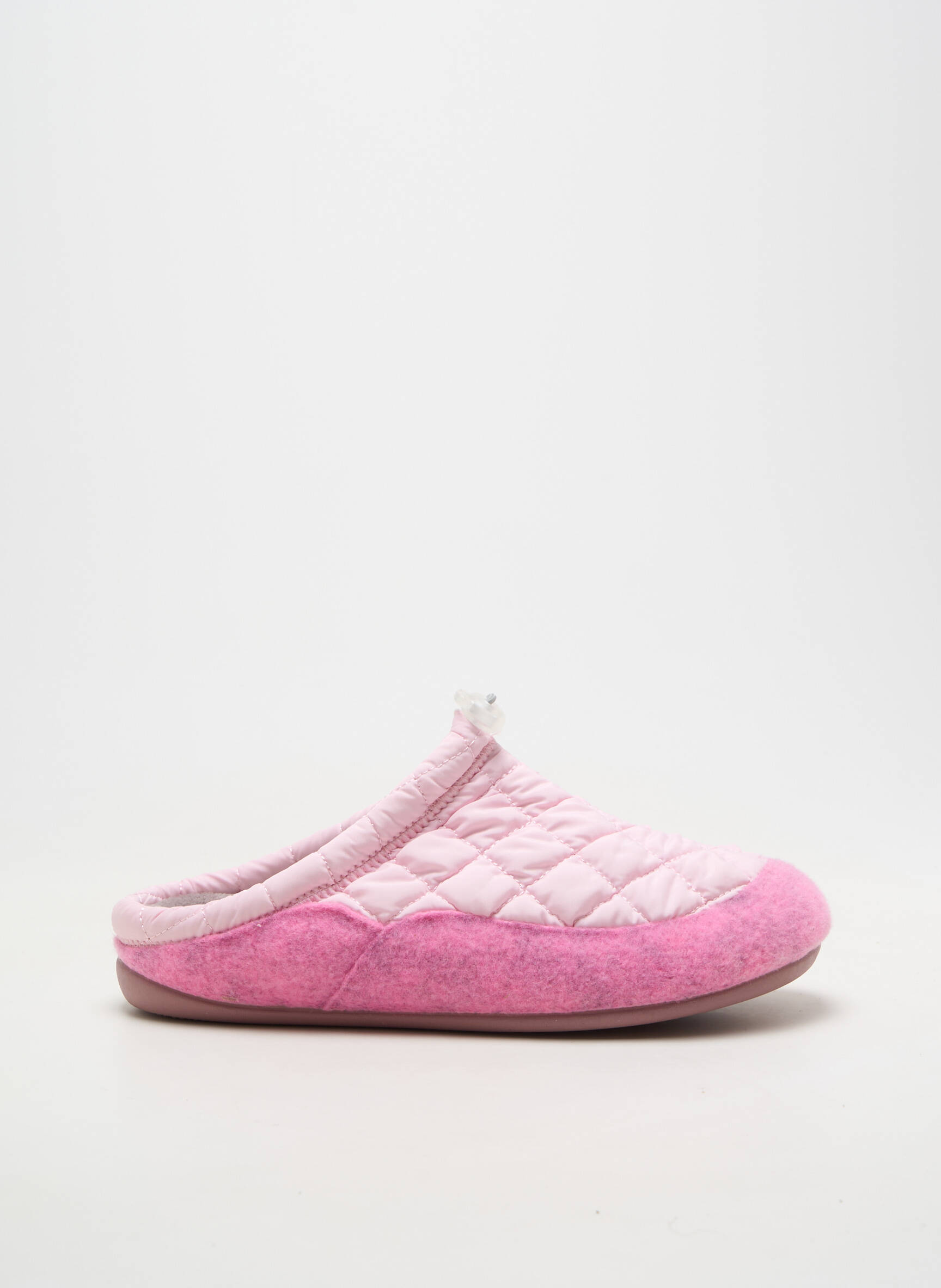 Papuci/pantofi de casă țesătură satinată toc plat până la 3 cm roz CM CONFORT femeie