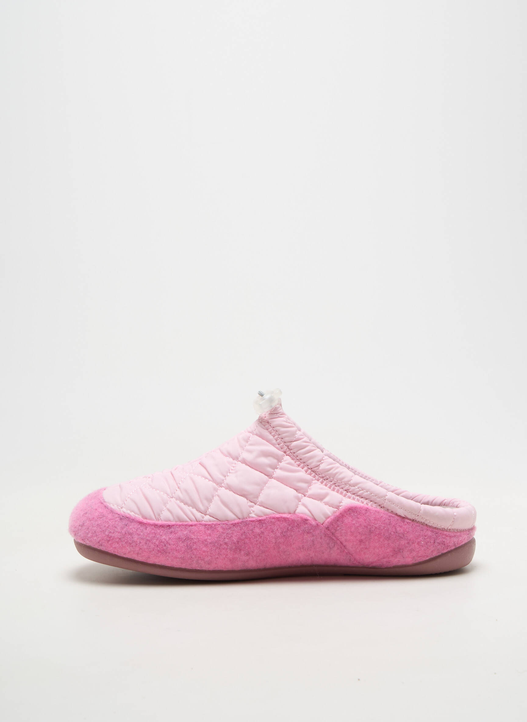 Papuci/pantofi de casă țesătură satinată toc plat până la 3 cm roz CM CONFORT femeie