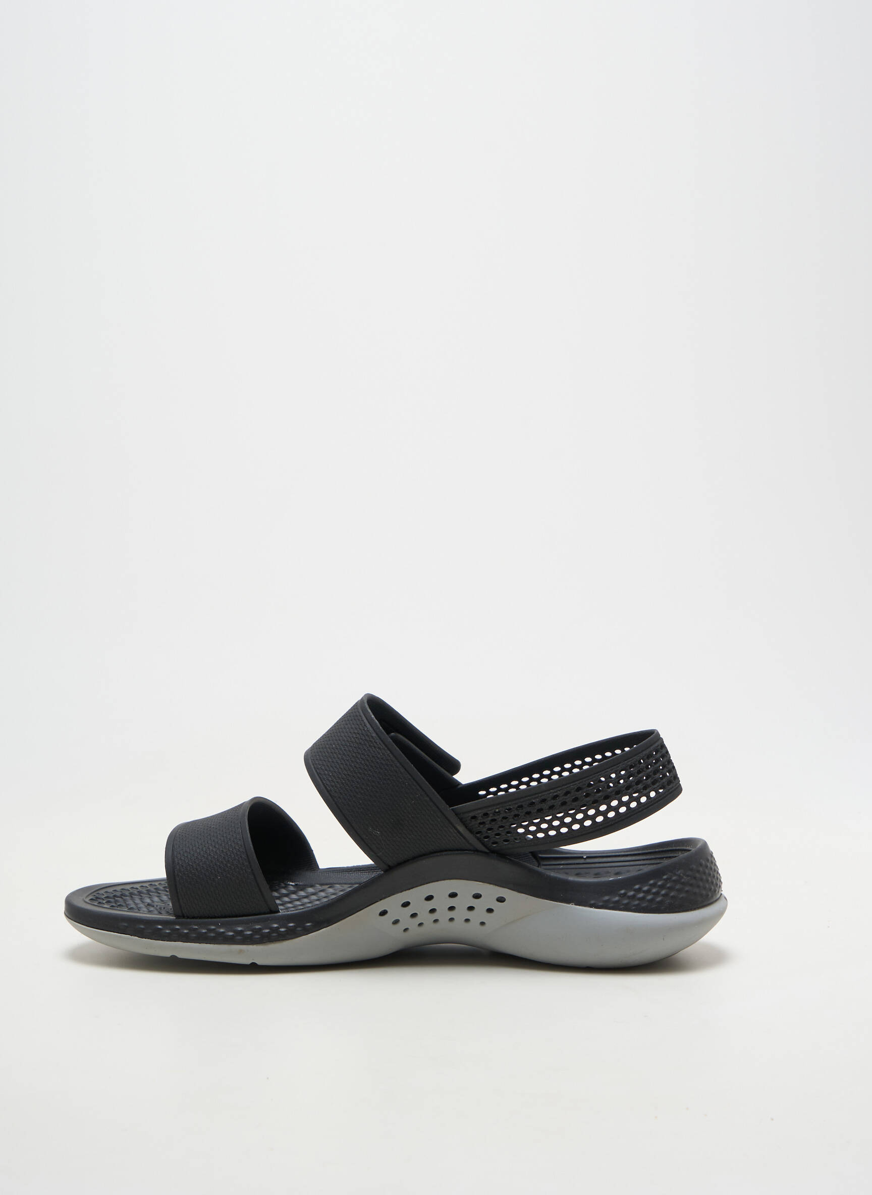 Sandale/pantofi decupați toc plat până la 3 cm negru CROCS femeie