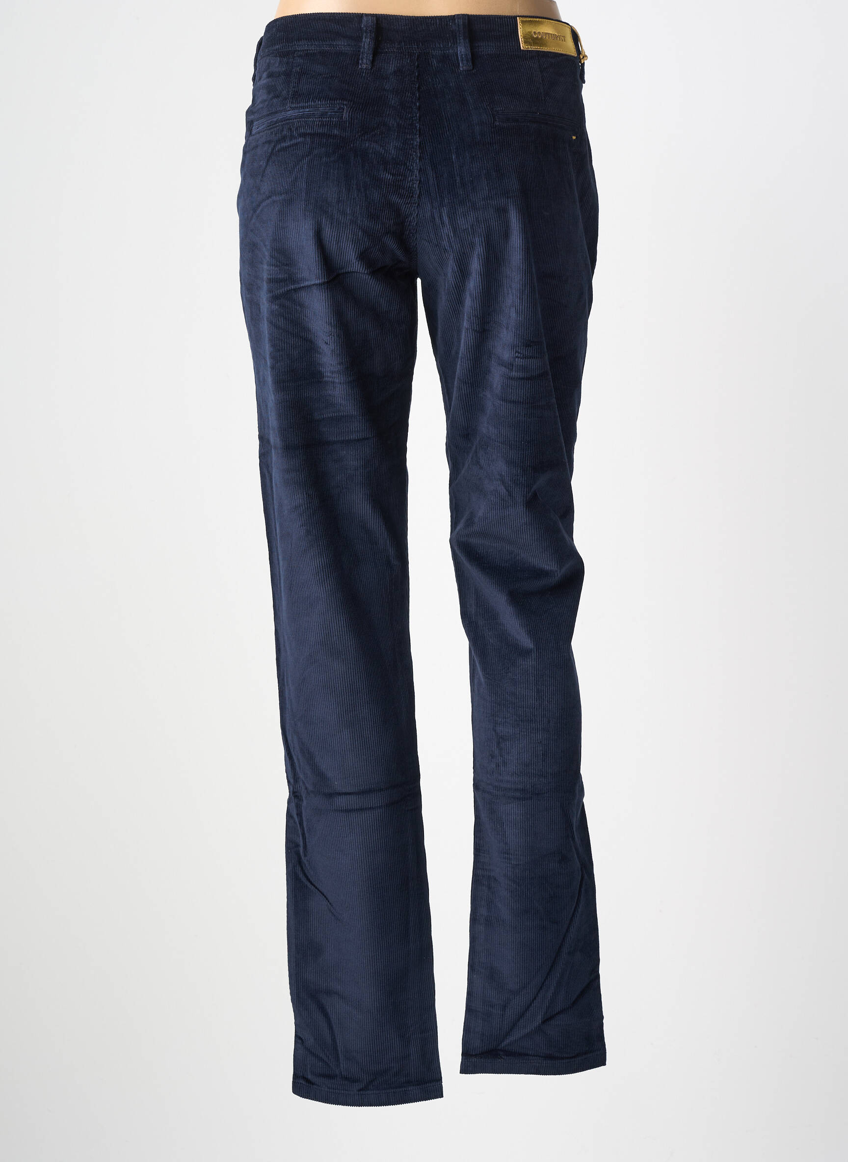 Pantalon chino elasticitate mărime normală albastru COUTURIST femeie