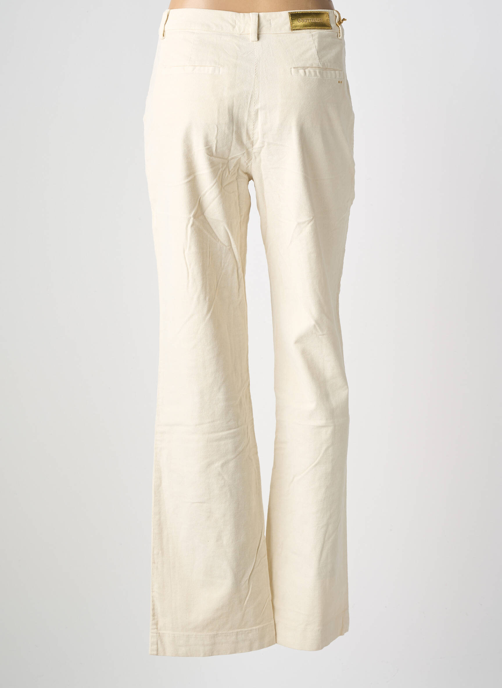 Pantalon chino elasticitate mărime normală bej COUTURIST femeie
