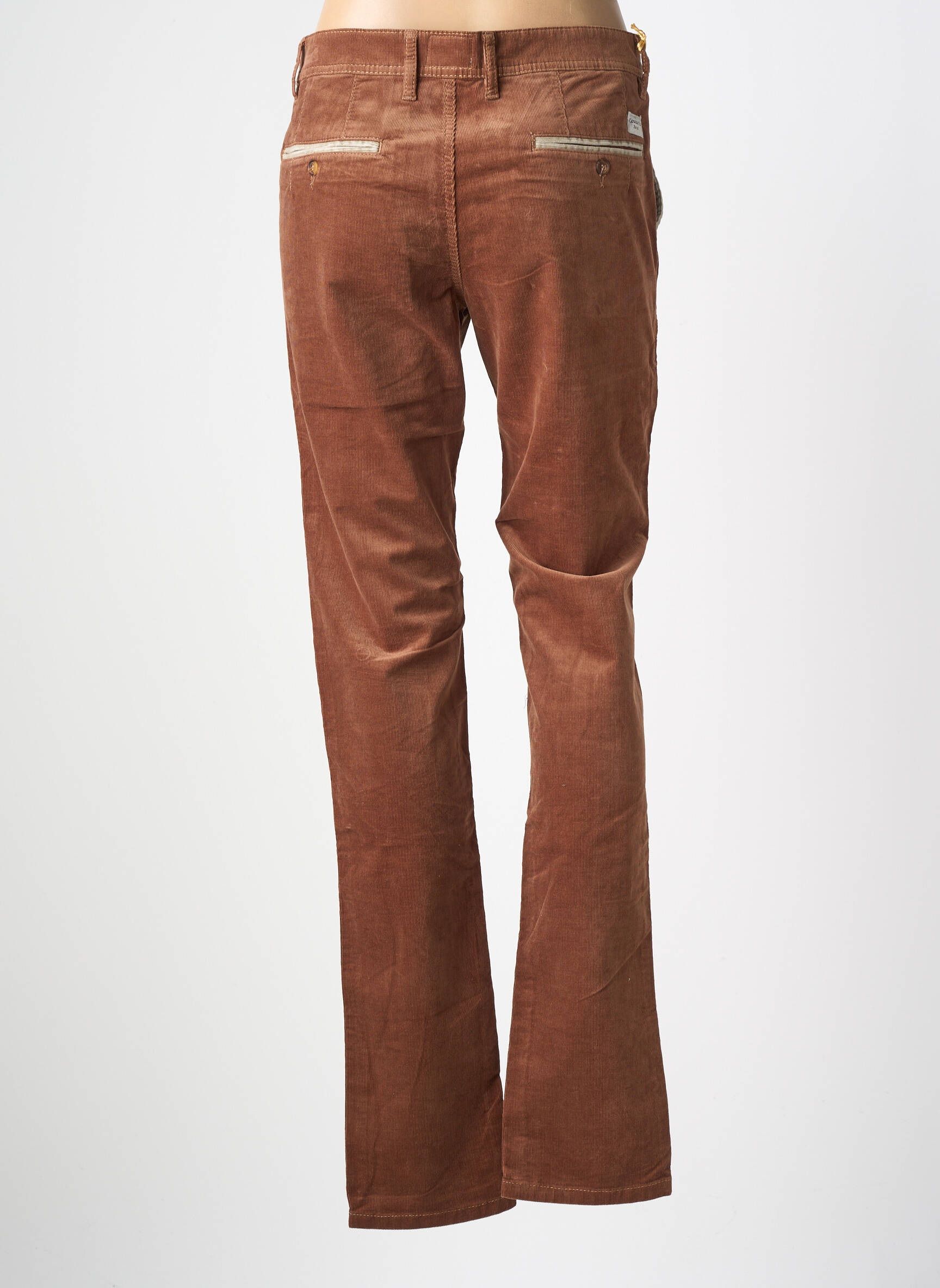 Pantalon chino elasticitate mărime normală maro COUTURIST femeie