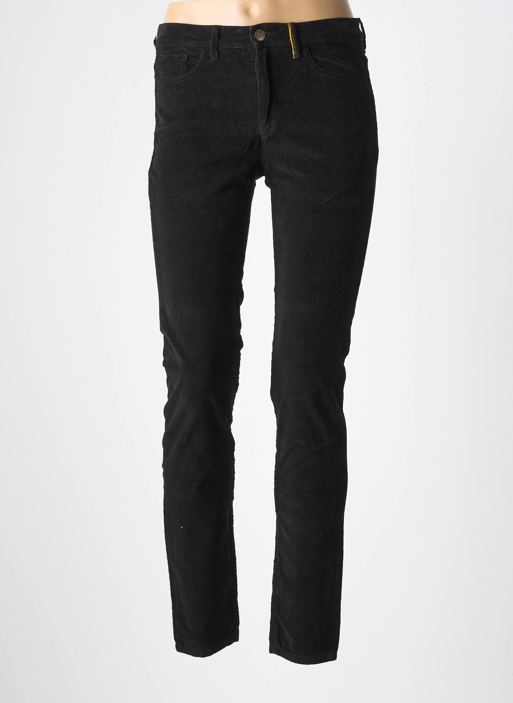 Pantalon slim elasticitate mărime normală negru COUTURIST femeie