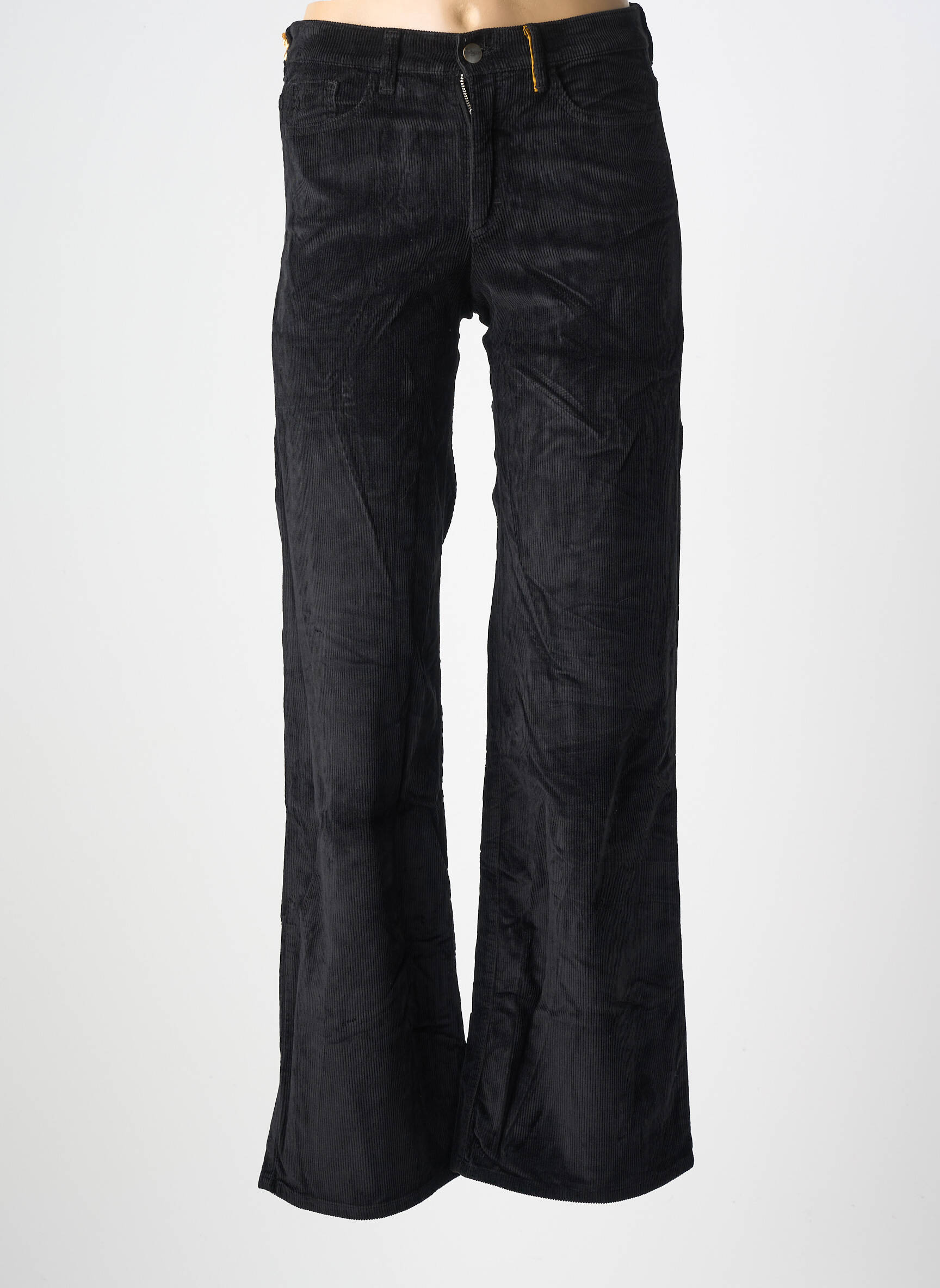 Pantalon evazat elasticitate mărime normală negru COUTURIST femeie
