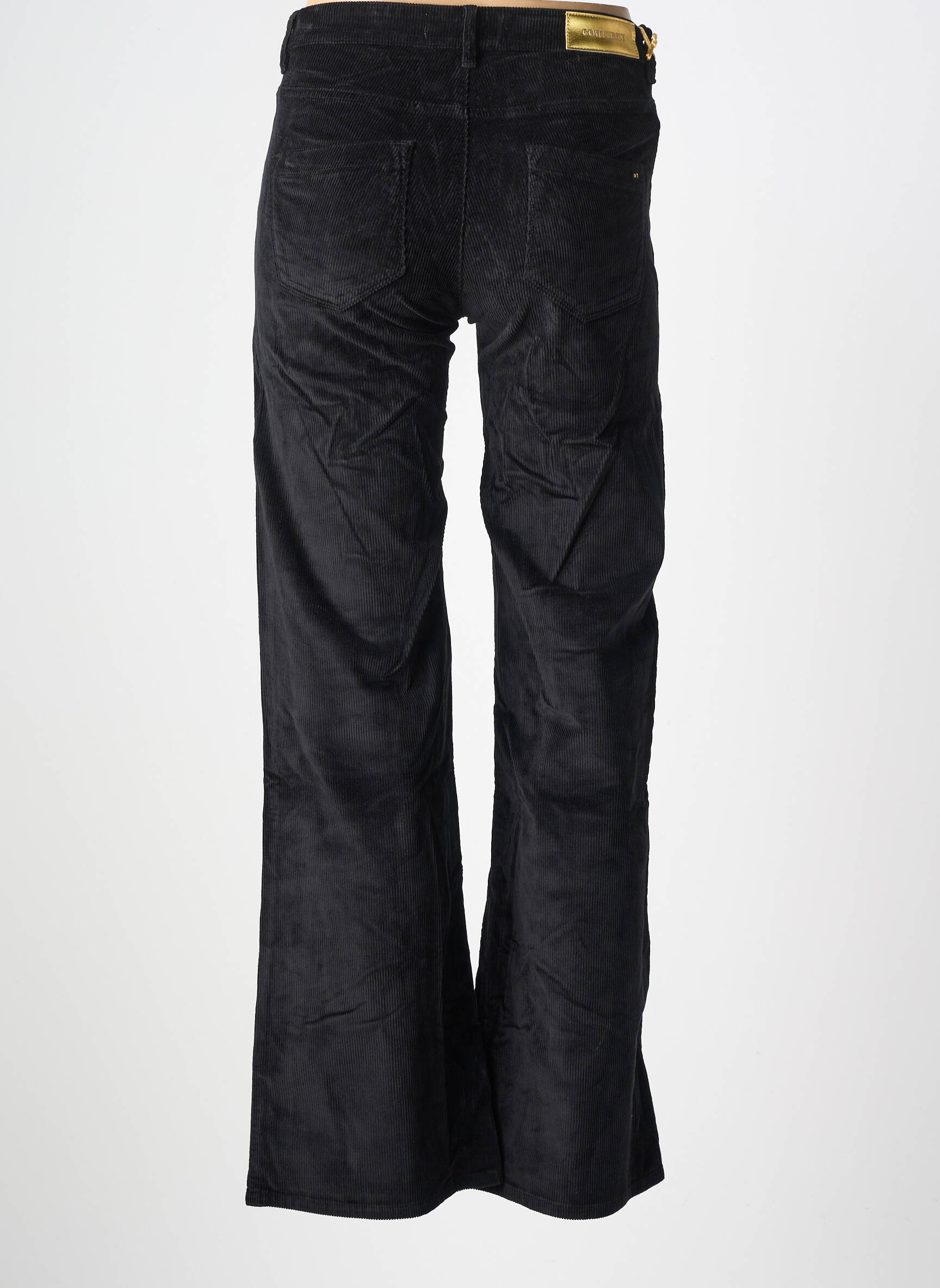 Pantalon evazat elasticitate mărime normală negru COUTURIST femeie