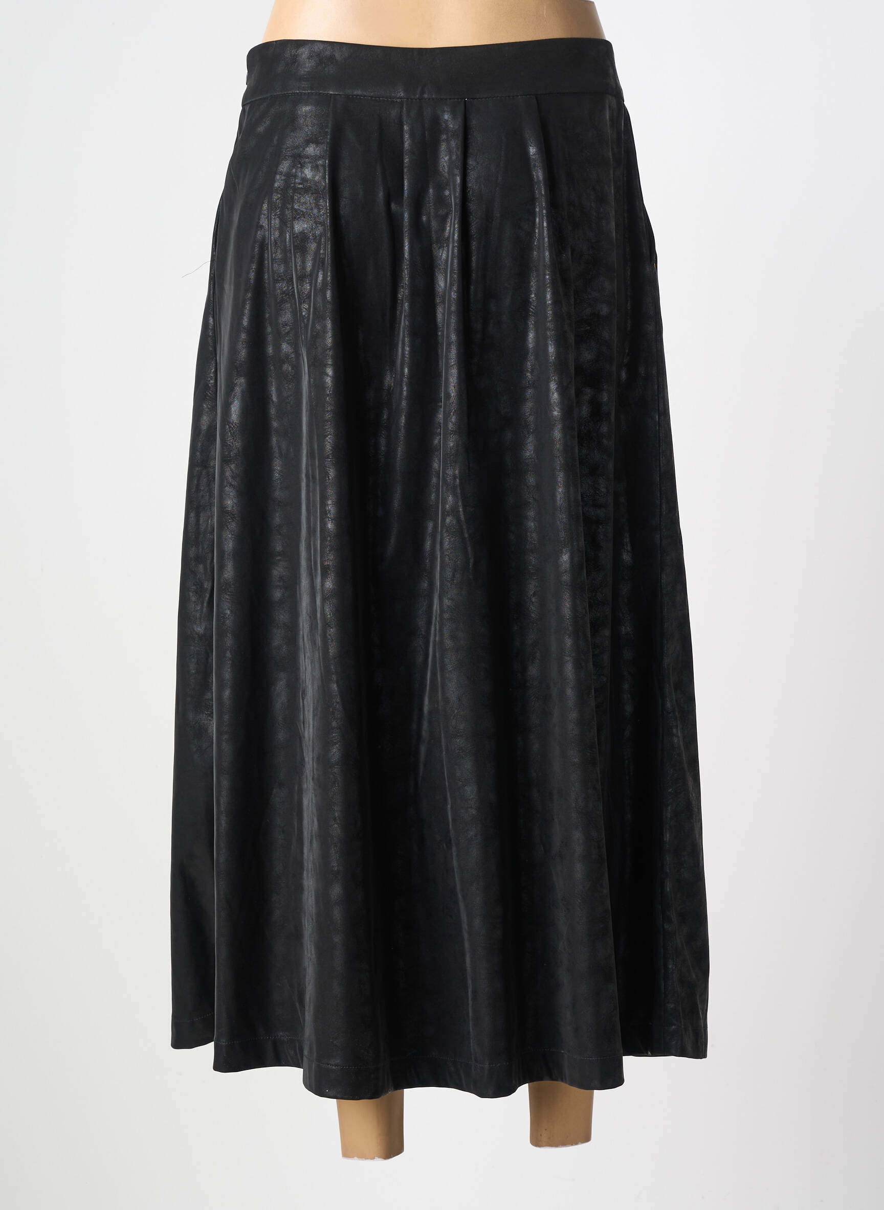 Fustă lungă închidere cu fermoar lateral negru COUTURIST femeie