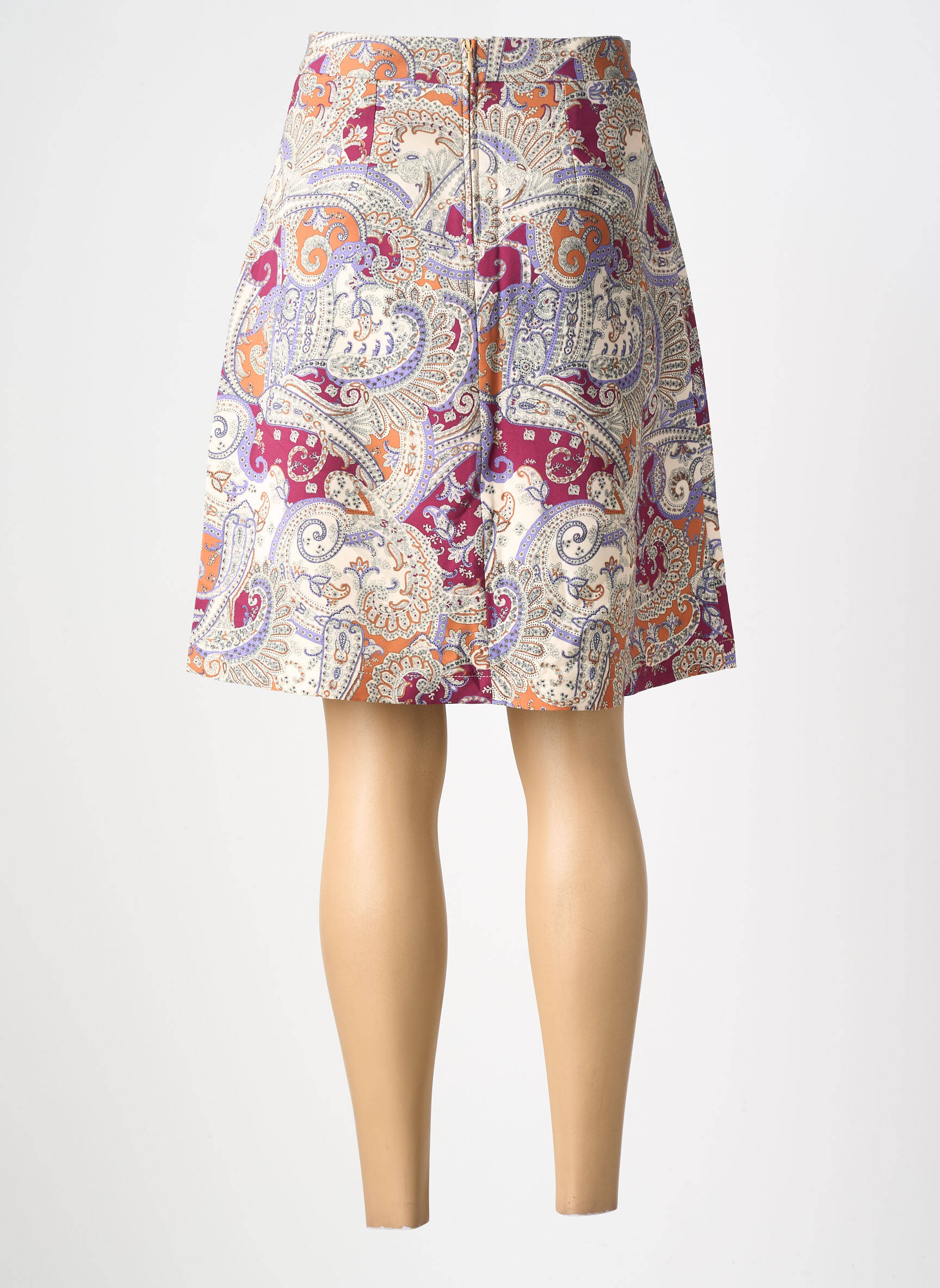 Fustă scurtă croială evazată bej COUTURIST femeie