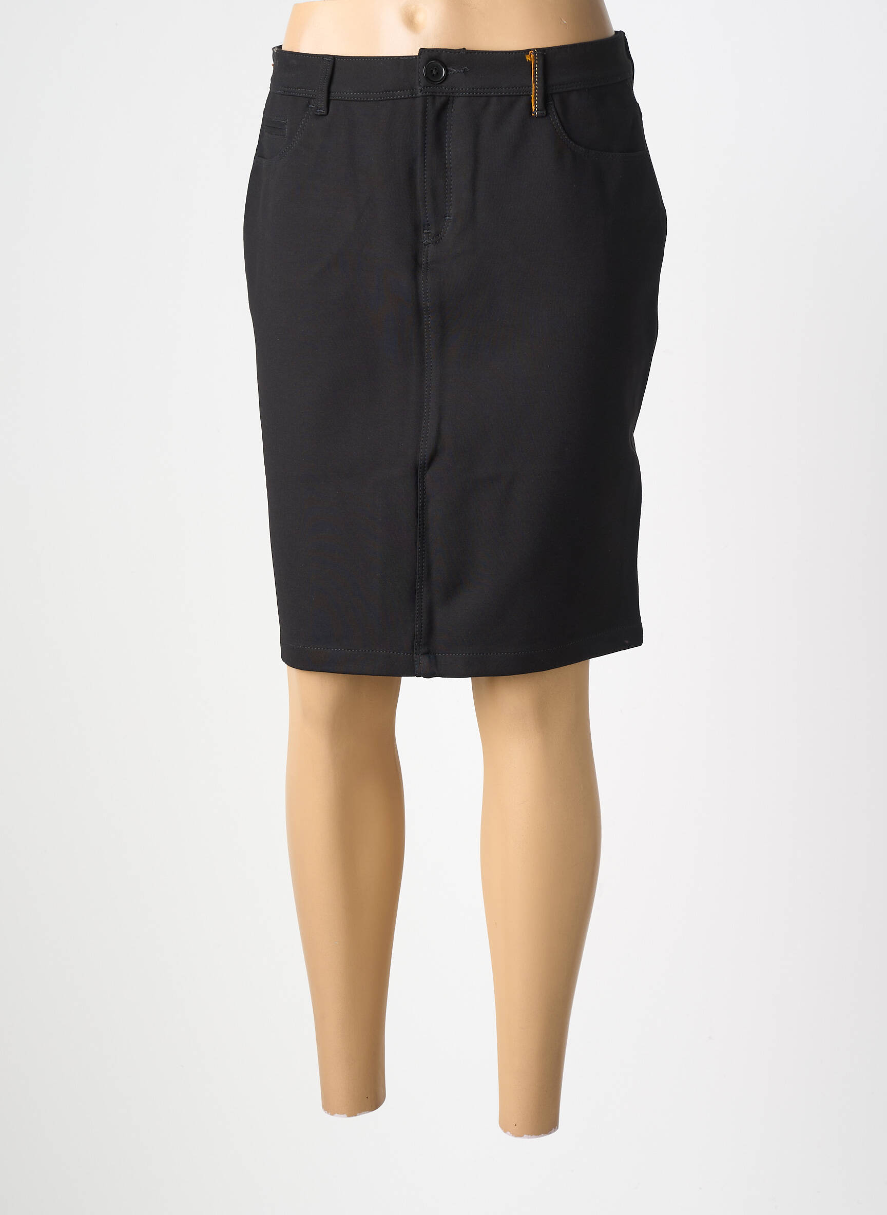 Fustă midi elasticitate negru COUTUREVE femeie