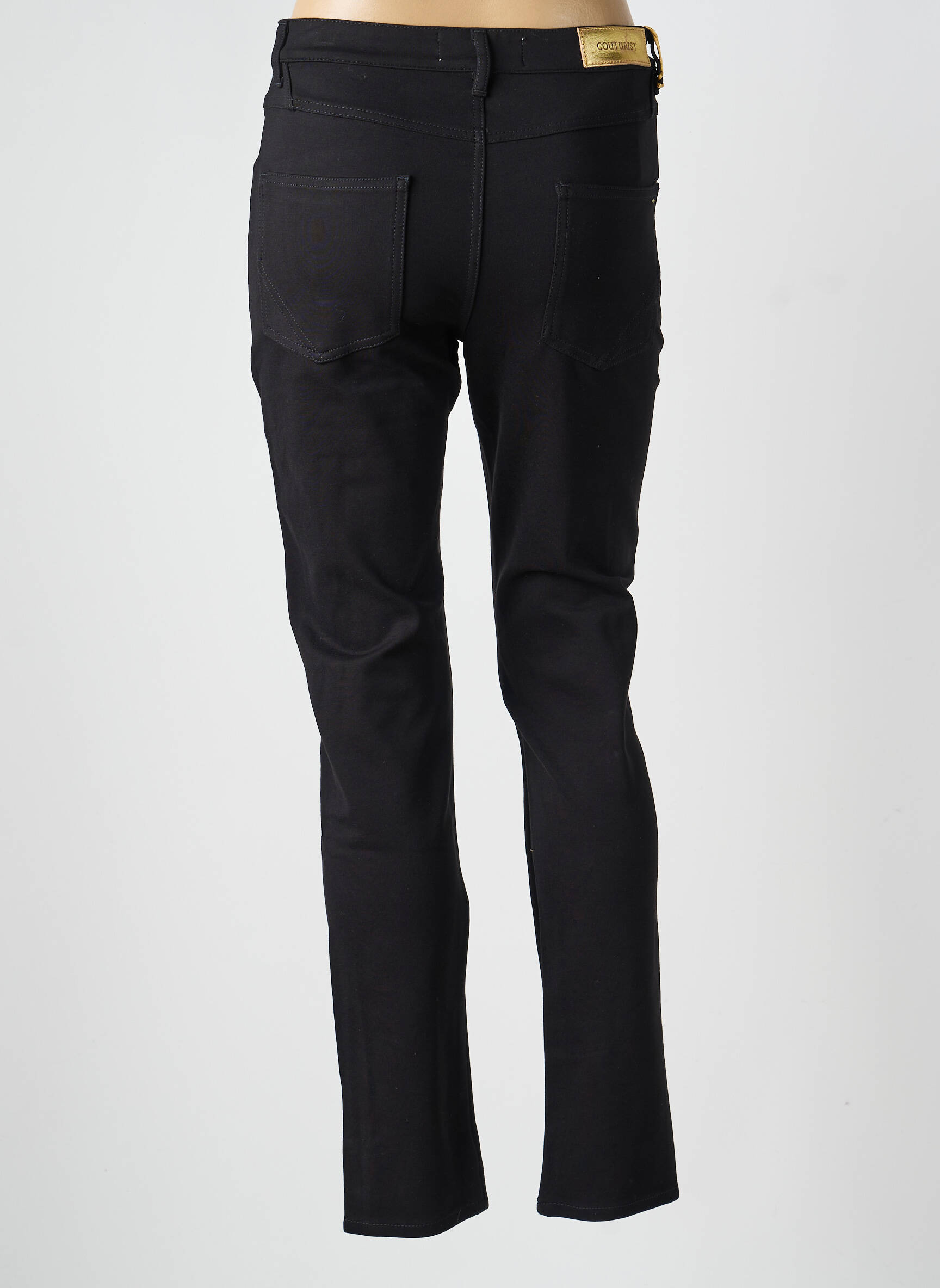 Pantalon slim buzunare negru COUTURIST femeie