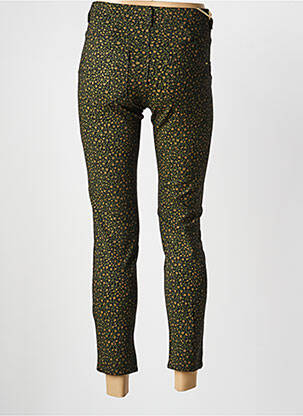 Pantalon 7/8 închidere cu fermoar sub clapetă cu nasturi verde COUTURIST femeie