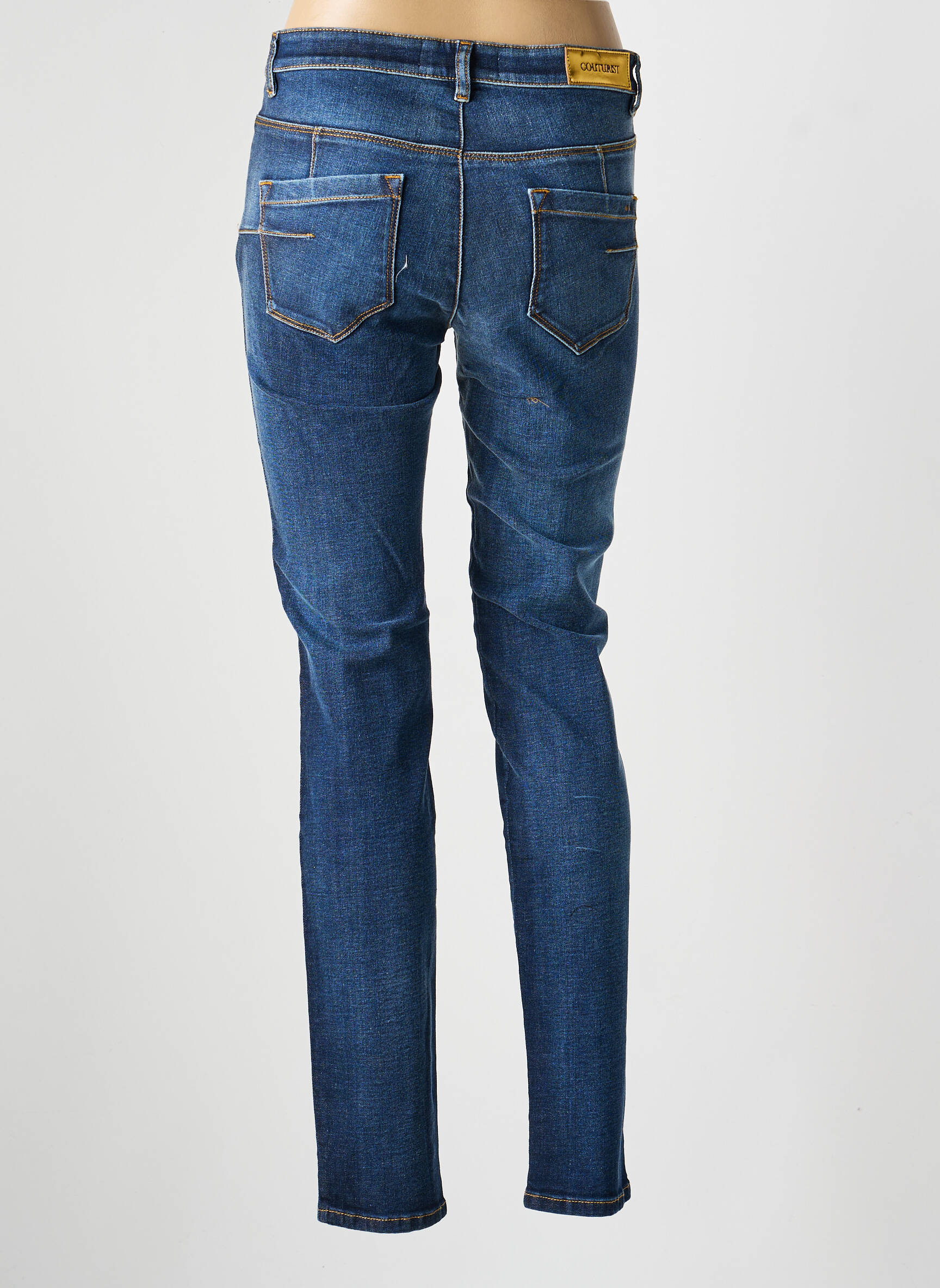 Blugi skinny buzunare albastru COUTURIST femeie
