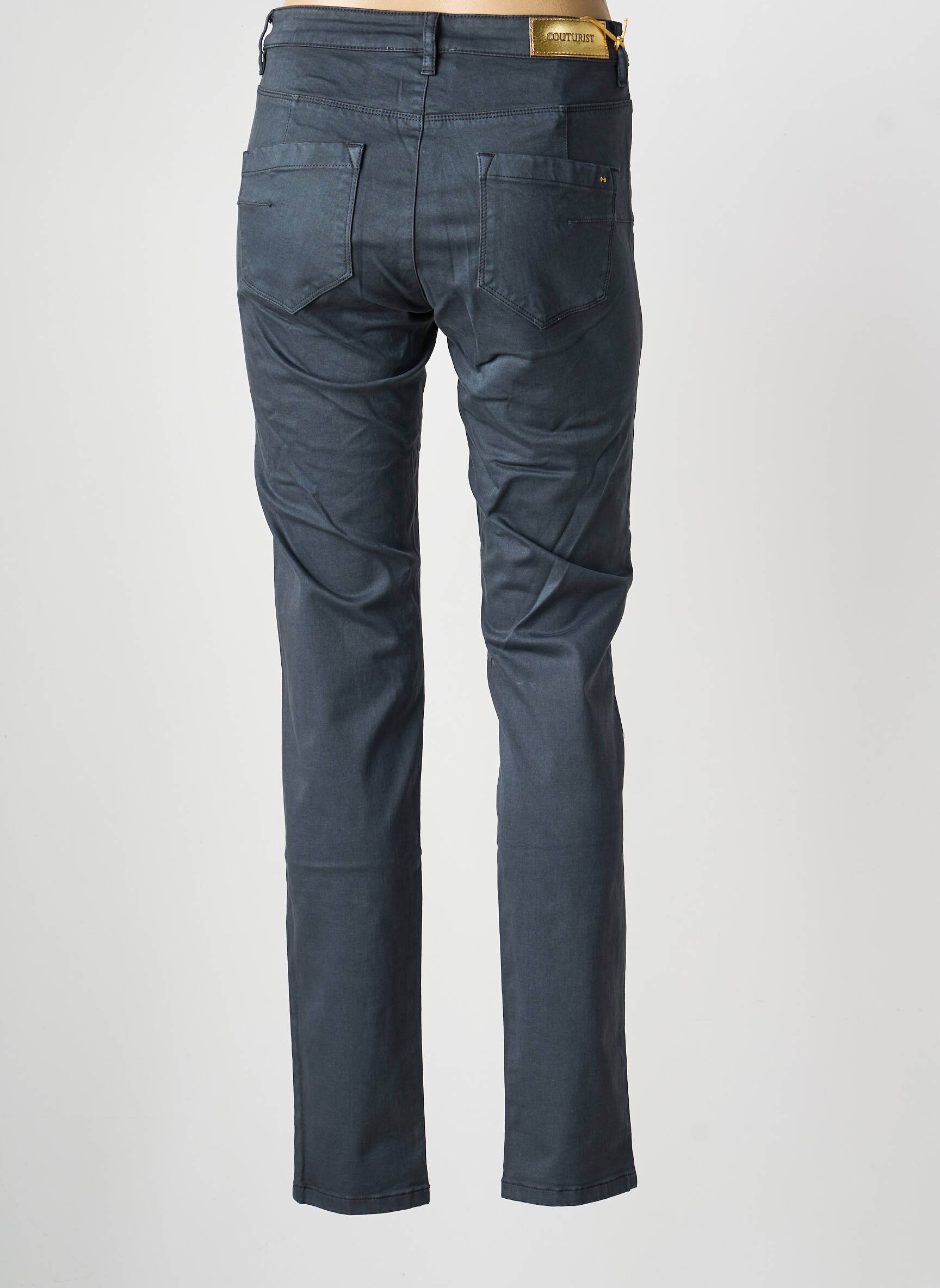 Pantalon slim buzunare gri COUTURIST femeie