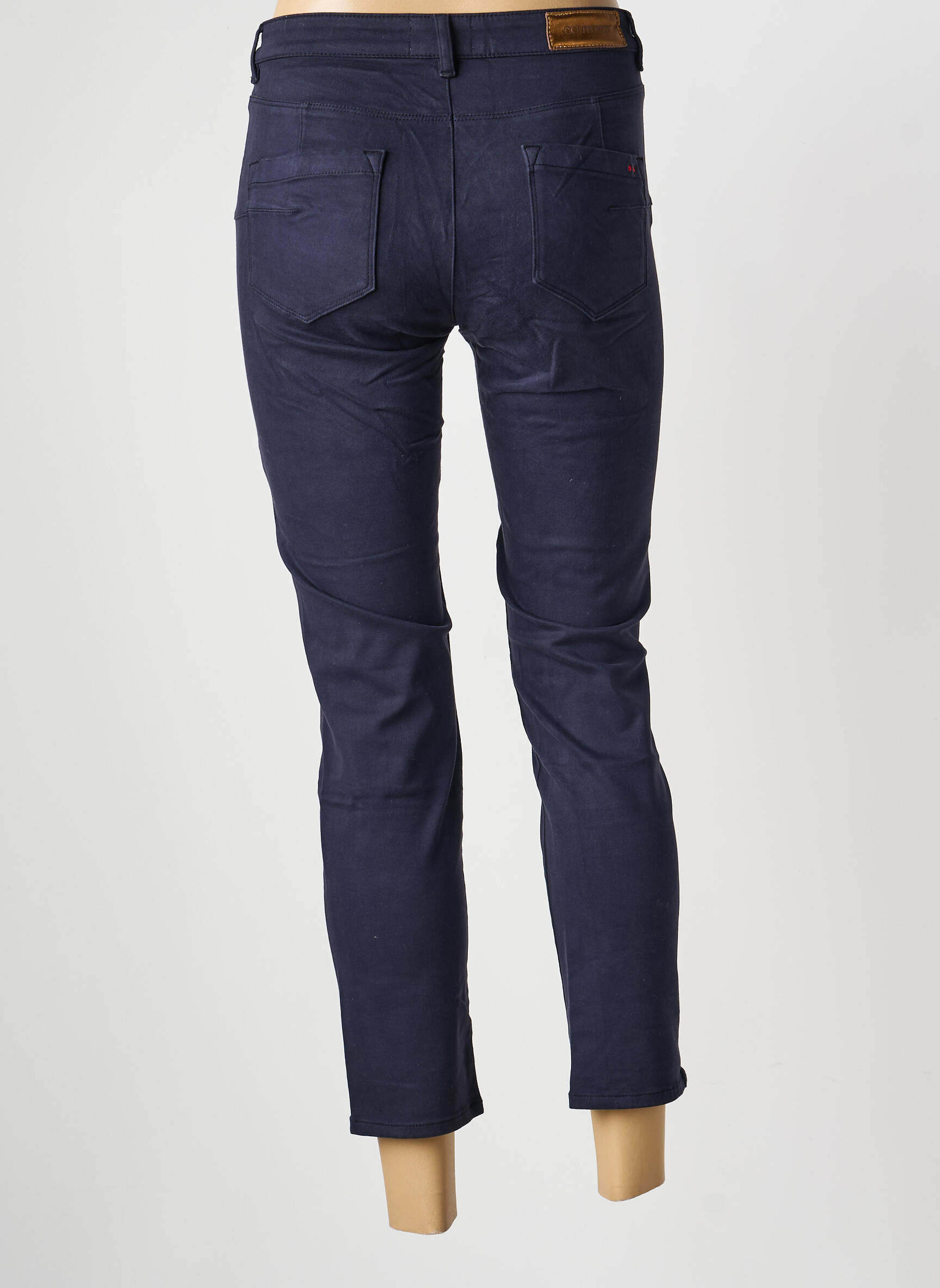 Pantalon slim buzunare albastru COUTURIST femeie