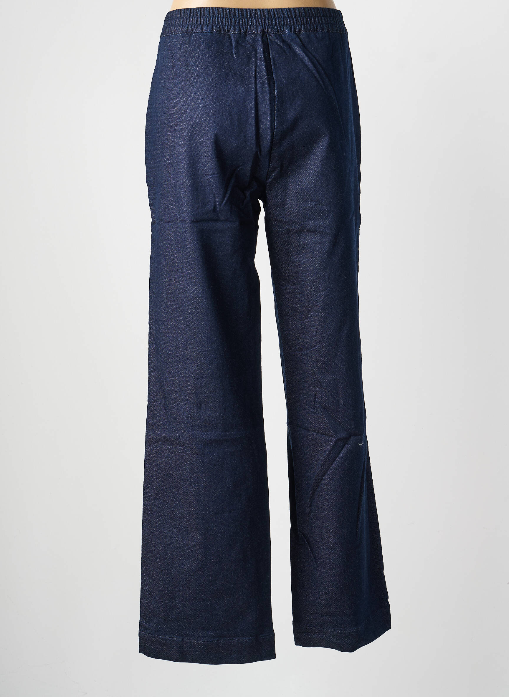 Pantalon drept talie elastică albastru COUTURIST femeie